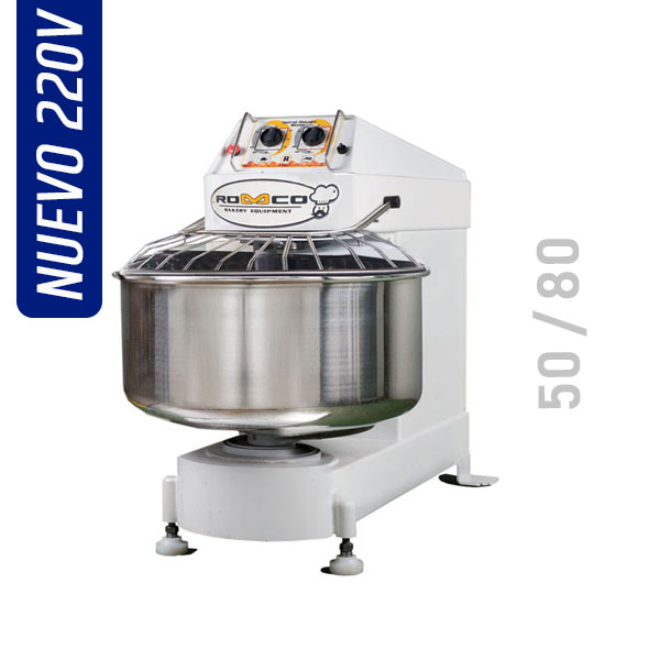 AMASADORA ESPIRAL 50 KGS ROMCO HEAVY DUTY 220V.