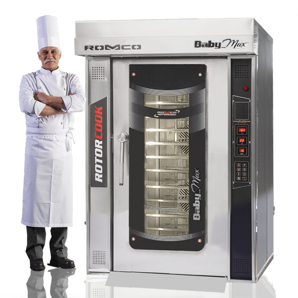 HORNO DE CARRO ROTATORIO ROMCO MODELO BABYMAX GAS