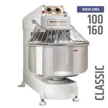 AMASADORA ESPIRAL 100 KGS / ROMCO HEAVY DUTY / LINEA TITANIUM / COLOR BLANCO CLASSIC